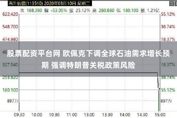 股票配资平台网 欧佩克下调全球石油需求增长预期 强调特朗普关税政策风险