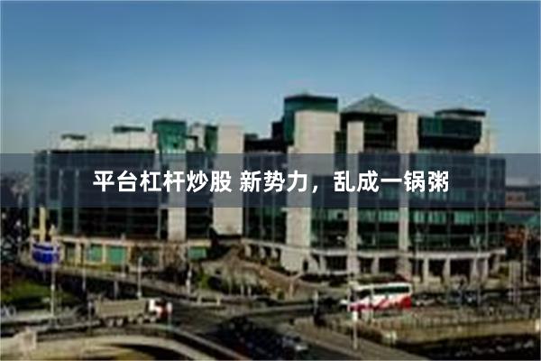 平台杠杆炒股 新势力，乱成一锅粥