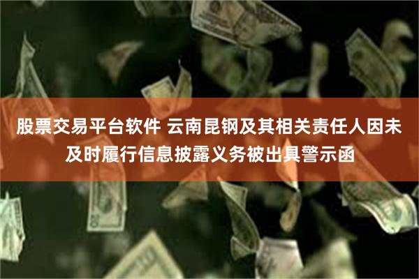 股票交易平台软件 云南昆钢及其相关责任人因未及时履行信息披露义务被出具警示函
