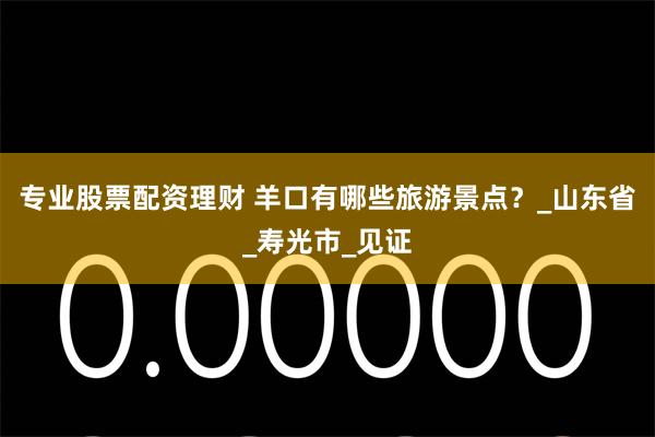 专业股票配资理财 羊口有哪些旅游景点？_山东省_寿光市_见证