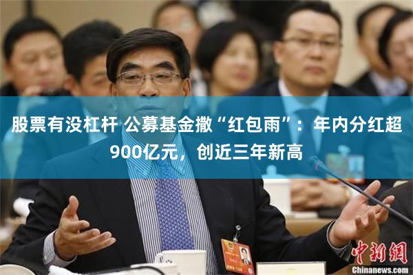 股票有没杠杆 公募基金撒“红包雨”：年内分红超900亿元，创近三年新高